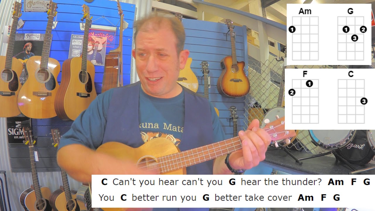Land Down Under  Men At work Ukulele Strum with Justin Reed