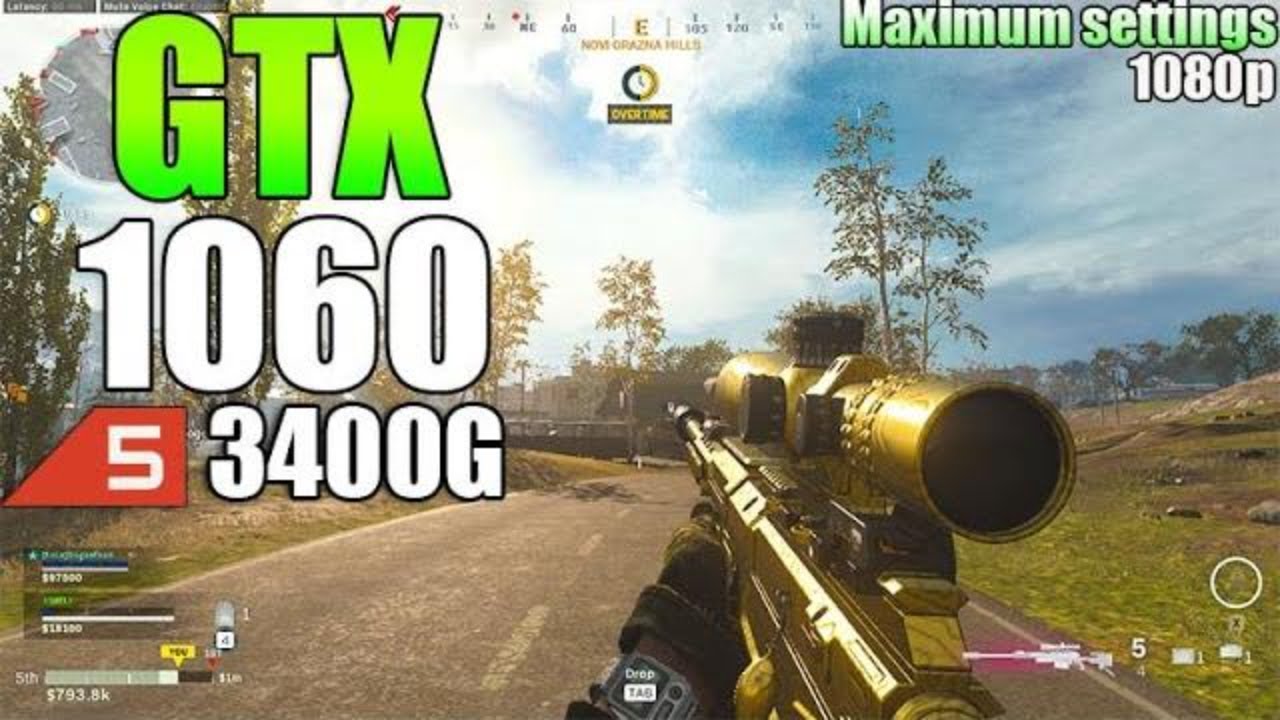 Call of Duty : Warzone | GTX 1060 6GB Maximum settings | 1080p