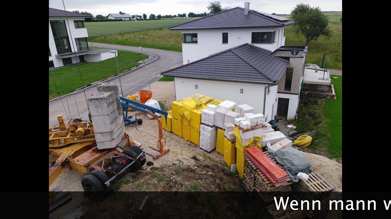 Bauunternehmen baut EFH mit gemauerter Keller. Ytong Haus