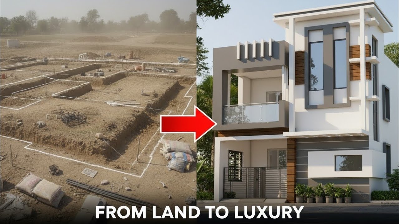 From Empty Land to Modern Luxury Duplex | Full Construction Process