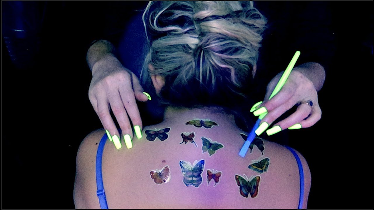 ASMR | BACK and NECK TRACING | Tattoo Inspection