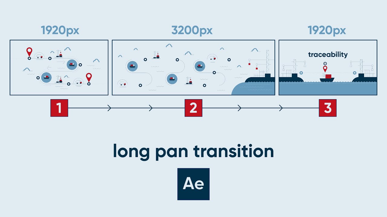 LONG PAN Transition (After Effects tutorial)