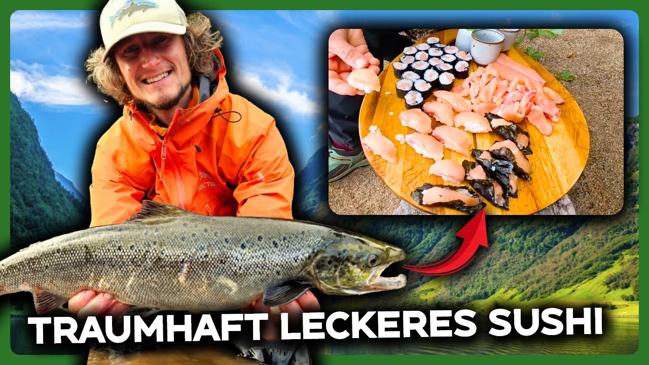Lachsfischen in Nordschweden – Das frischeste Outdoor-Sushi, das wir je gemacht haben!