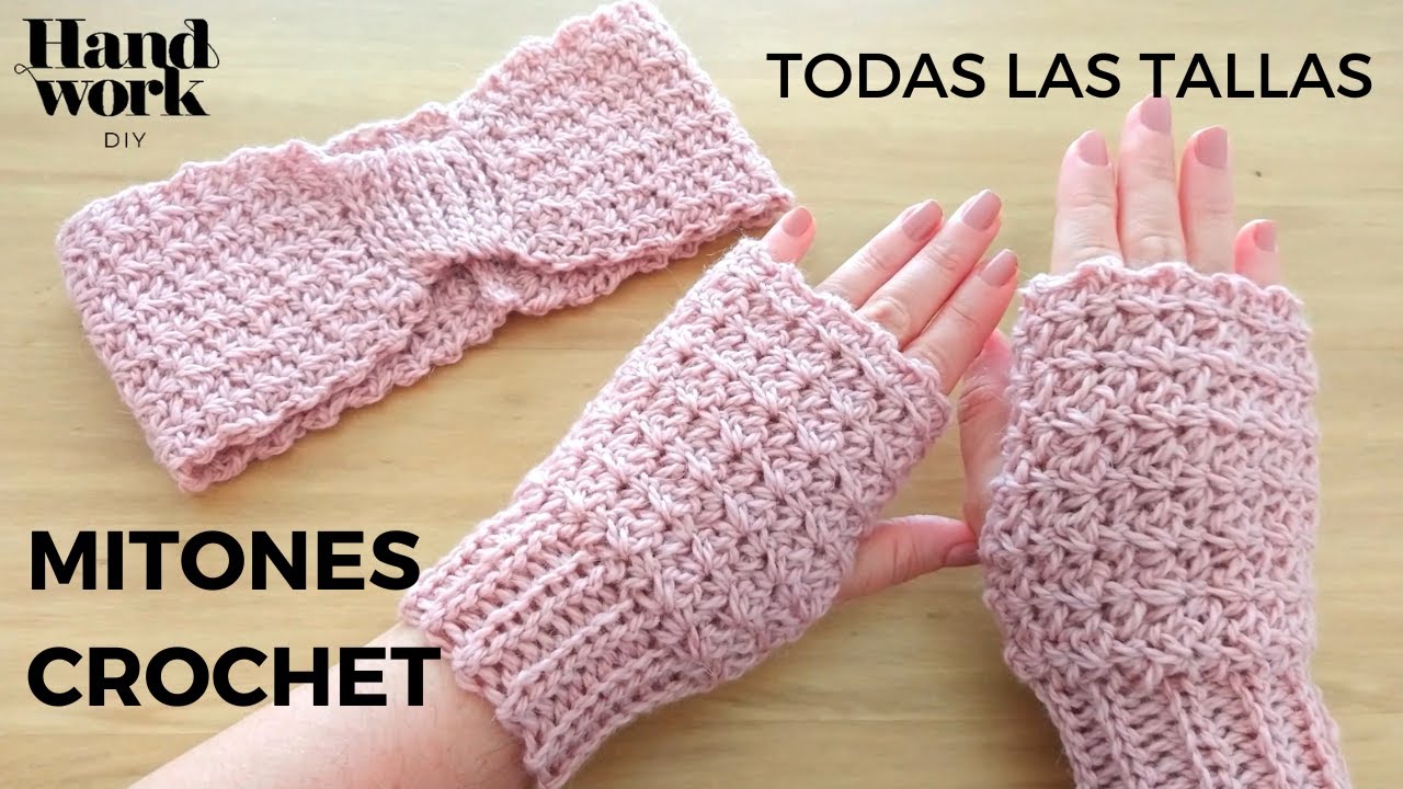 Cómo tejer mitones o guantes sin dedo a crochet en todas las medidas