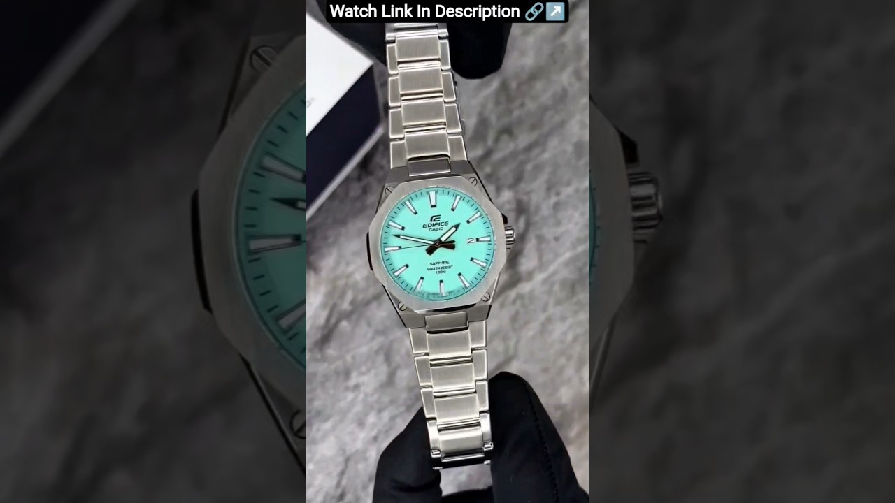 Edifice Casio Sapphire Tiffany Blue Dial Luxury Men's Watch #luxurywatchesformen #casioedifice