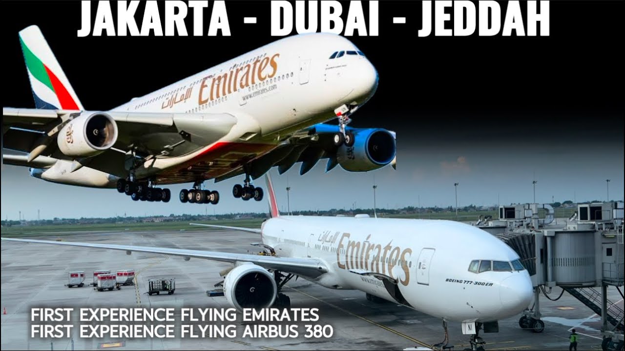 Perdana❗️ Review Penerbangan Emirates Jakarta Jeddah Transit Dubai, Pengalaman Pertama Airbus 380