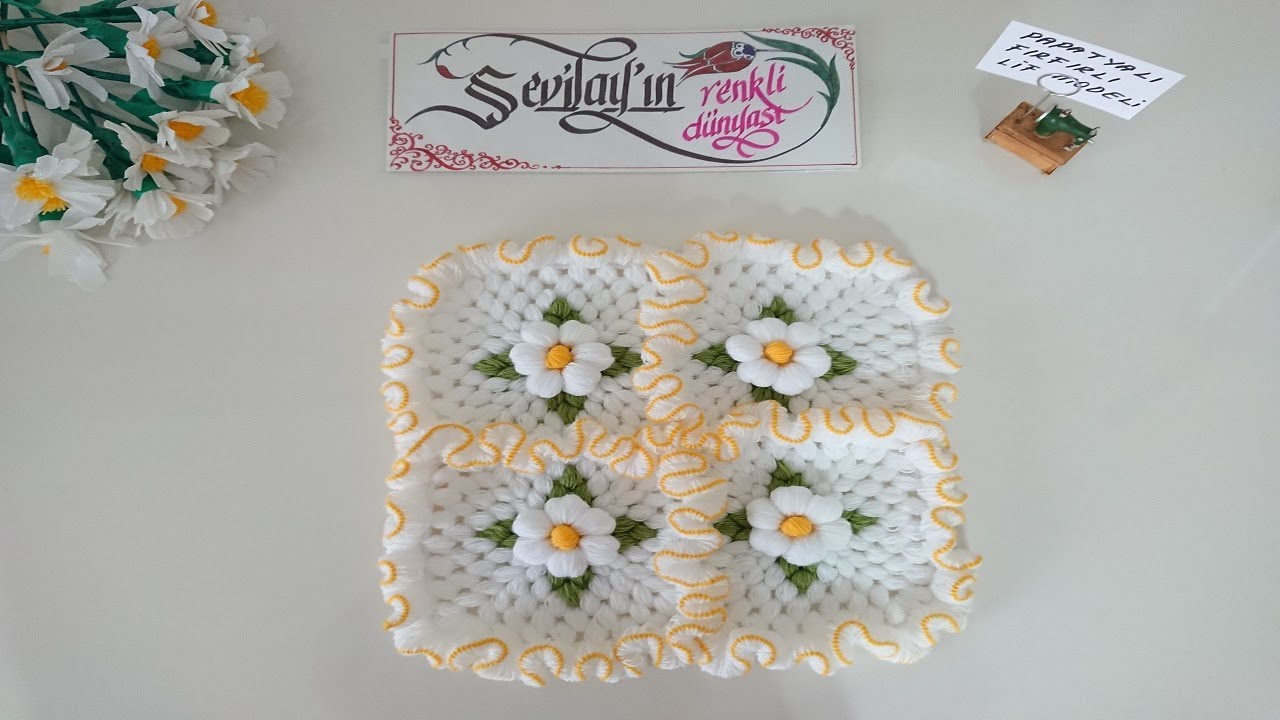 PAPATYALI FIRFIRLI KARE LİF MODELİ (Tasarm sevilay uysal) - YENİ LİF MODELLERİ - KOLAY LİF MODELLERİ