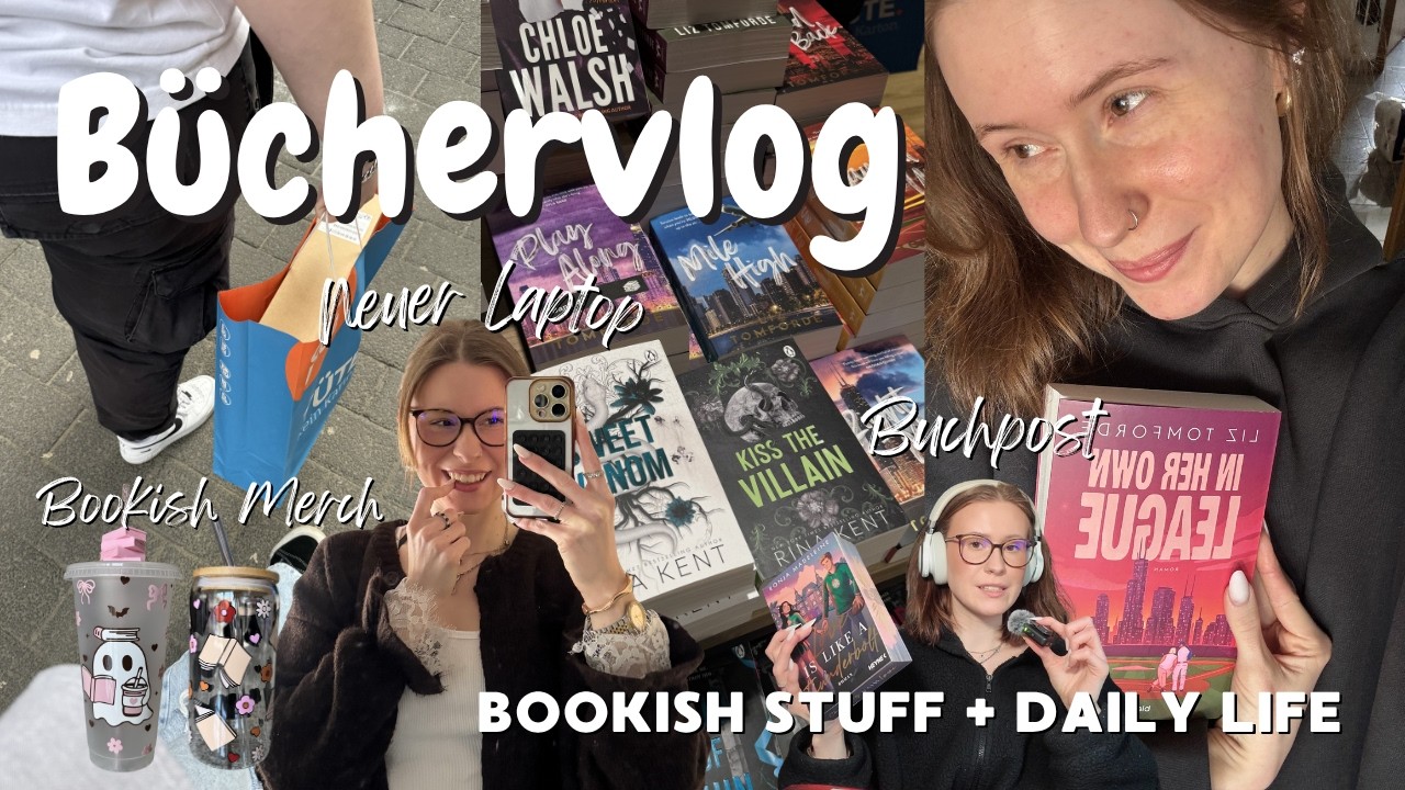 B&uuml;chervlog🎀 | Buchpost, neuer Laptop, Bookhaul, bookish Merch,&hellip;.