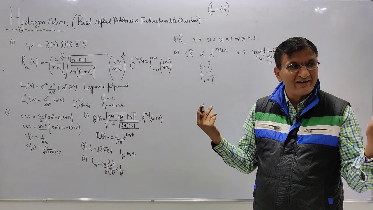 Hydrogen Atom ( Best Applied problems and future possibilities of questions)-1