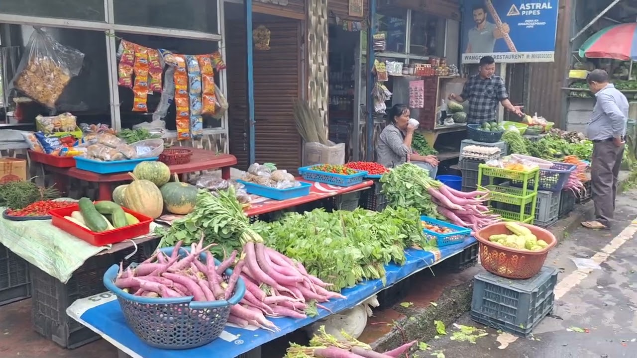 fresh vegetables at road side in Sonada