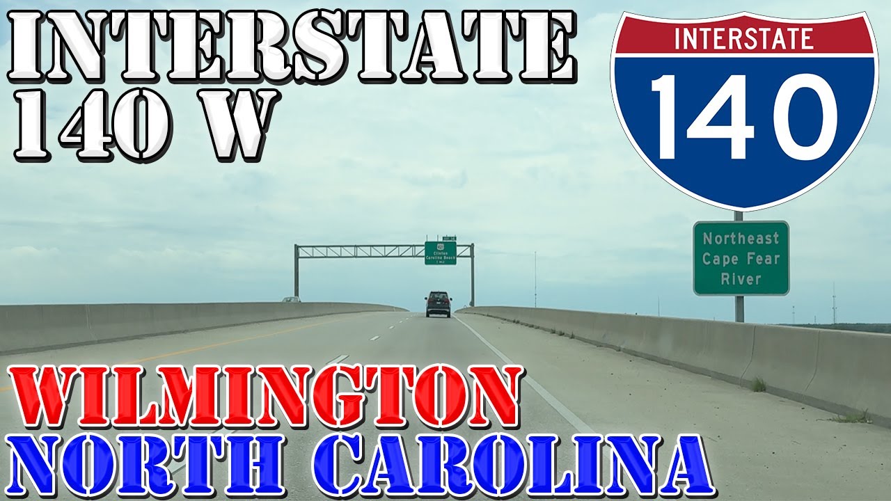 I-140 West - Wilmington - North Carolina - 4K Highway Drive