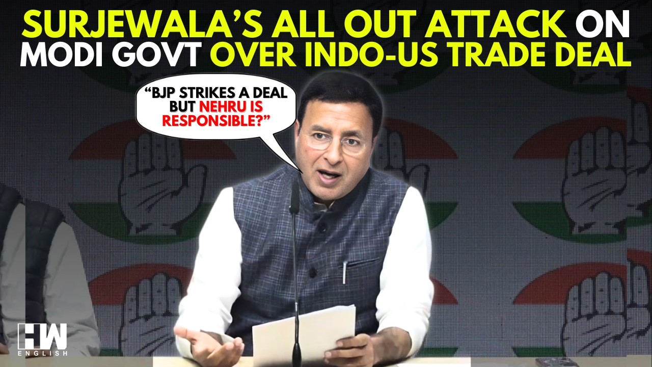 WATCH: Randeep Surjewala's All Out Attack On Modi Govt Regarding Indo-US Trade Deal, Oil Imports