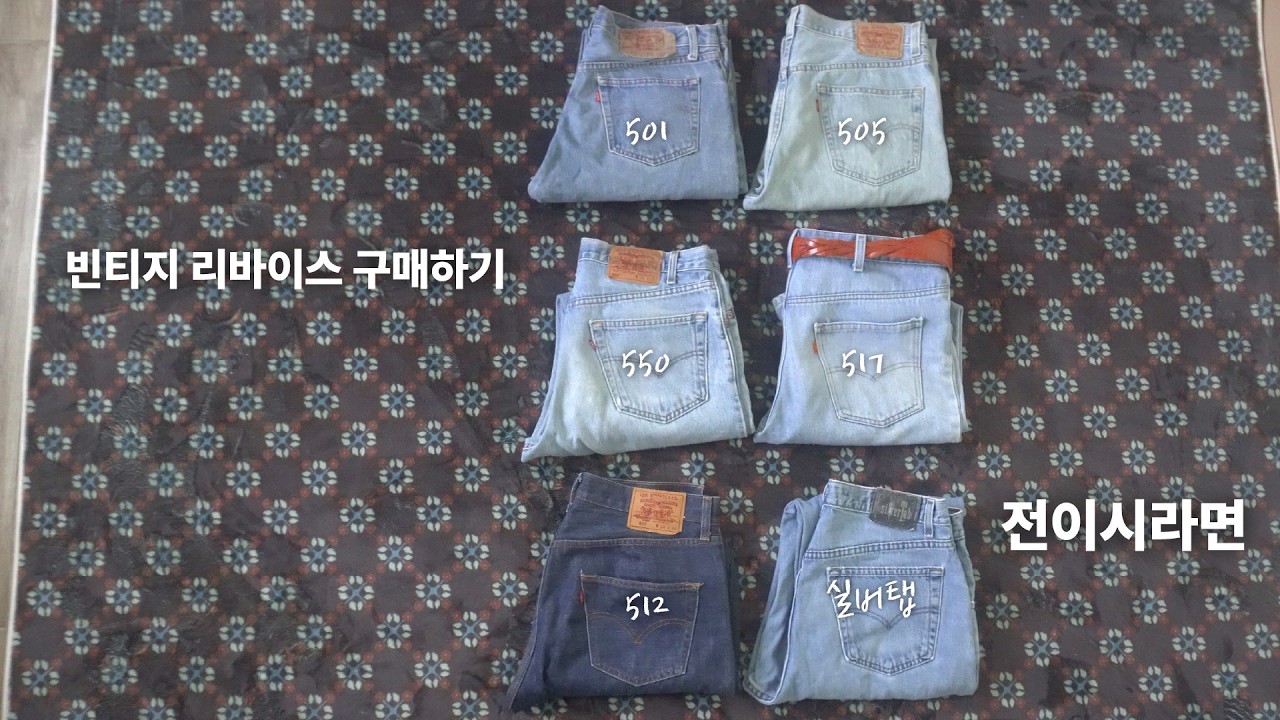 빈티지 리바이스 넘버별 비교 및 소소한 팁