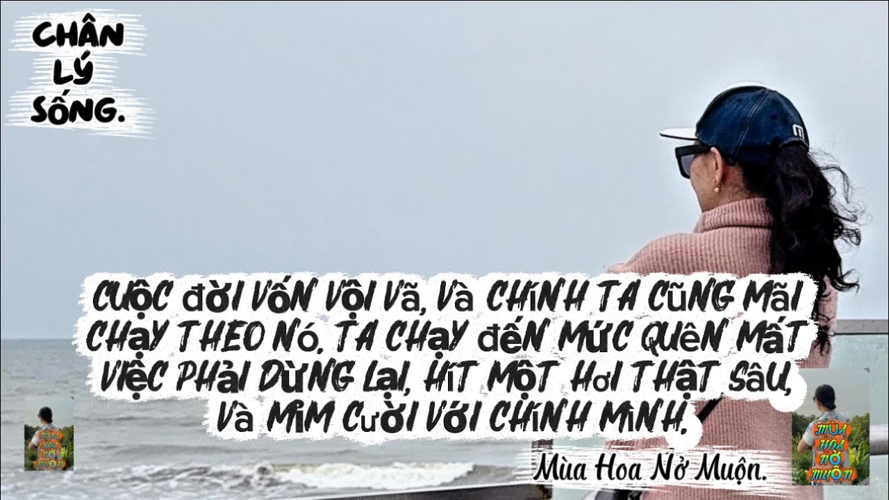 Cuộc đời vốn vội vã và chính ta cũng chạy theo nó ..quên mất chính mình#chânlýsống 