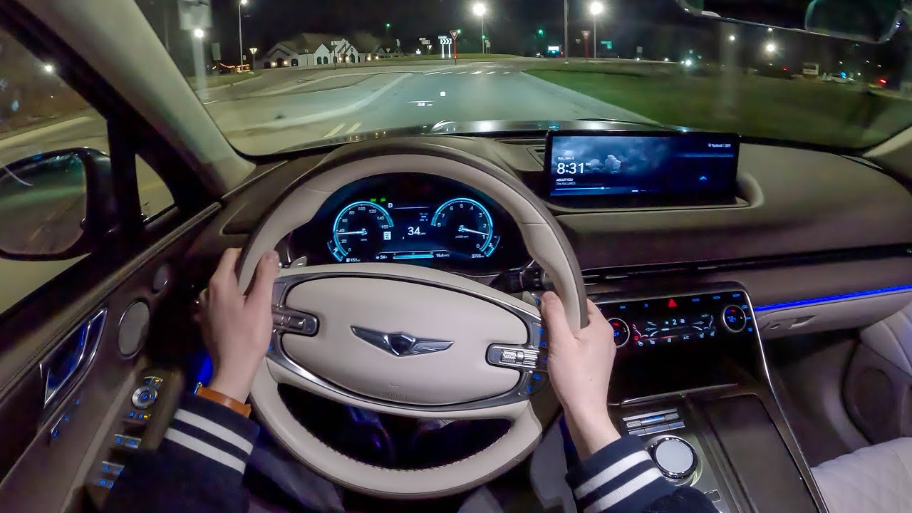 2024 Genesis GV80 Prestige Signature - POV Night Drive (Binaural Audio)