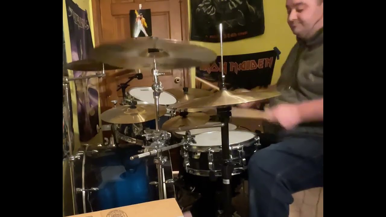 Helloween, The Tale That Wasn’t Right, with 90’s era black galaxy acrolite, and 15” K light hats