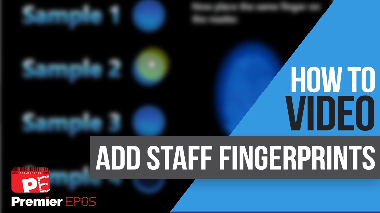 How To Add a Staff Members Fingerprint | Premier EPOS Software
