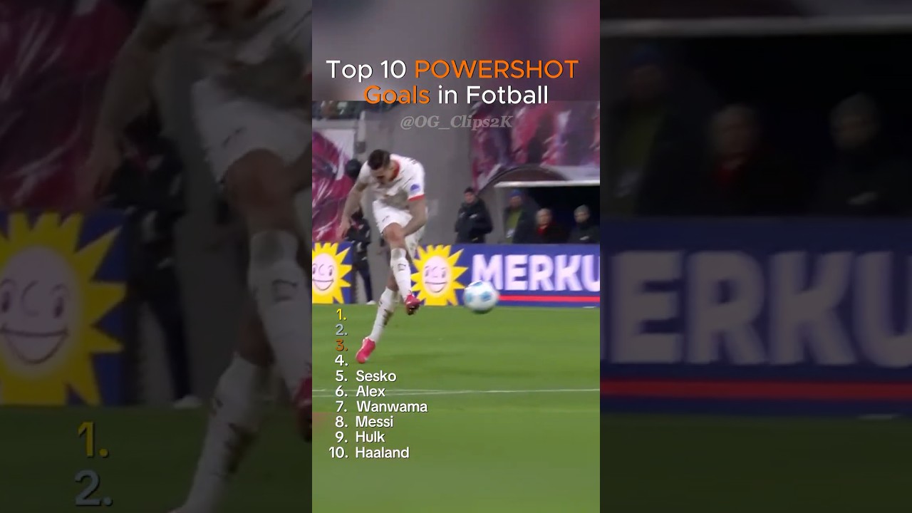 Top 10 Power-Shot Goals #football #soccer #shorts #footballshorts #goals #powershot #viral #fyp