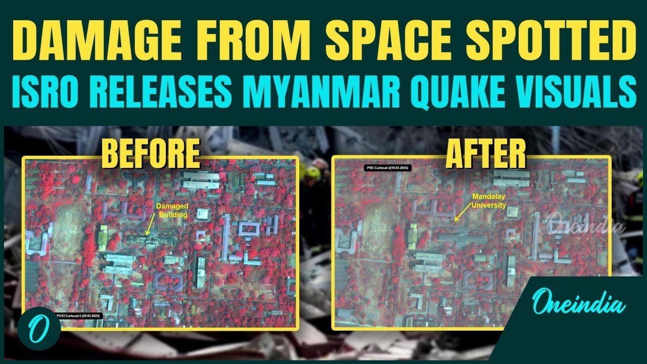 Myanmar Earthquake: ISRO Cartosat-3 data releases satellite images of Myanmar's quake damage- Watch