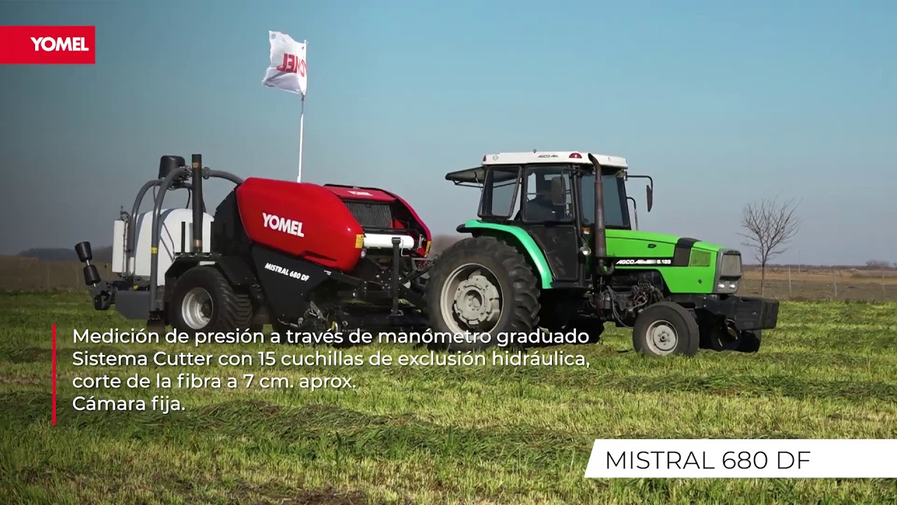 Rotoenfardadora combinada Mistral 680 DF,  de  Yomel