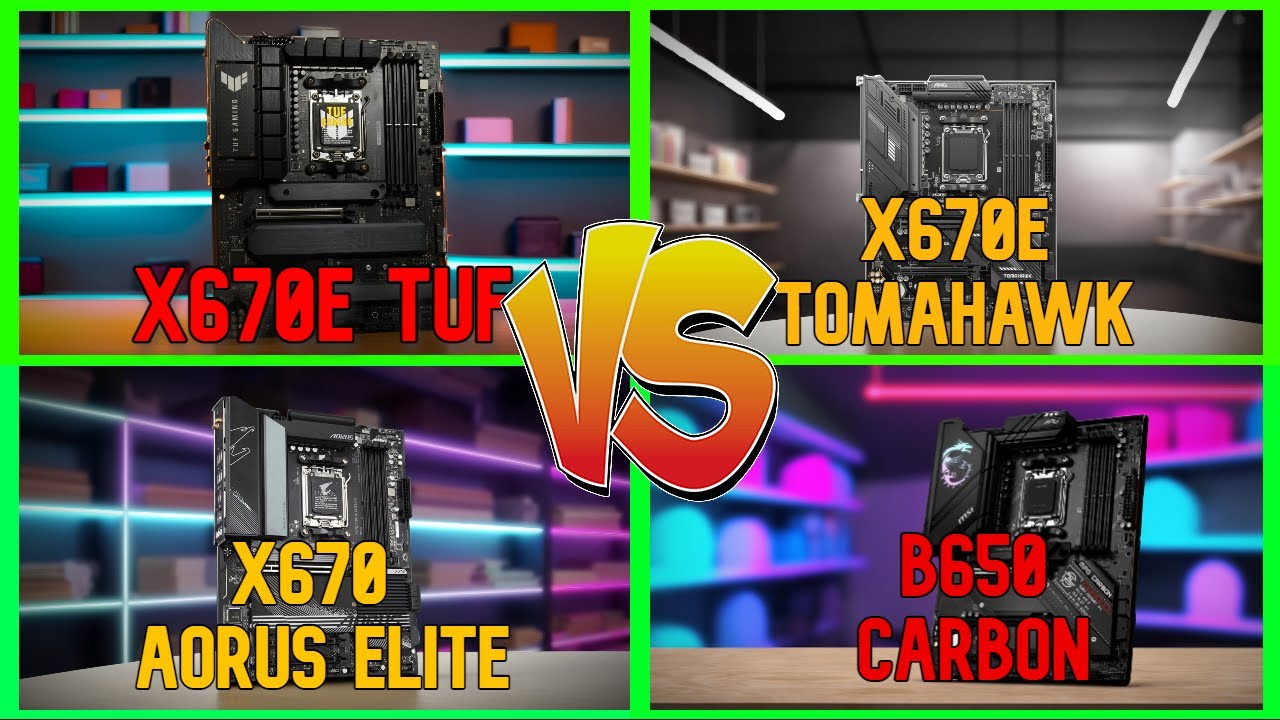 X670E TUF VS TOMAHAWK VS B650 CARBON VS X670 AORUS ELITE ¿CUAL ES LA MEJOR PLACA BASE PARA AMD?