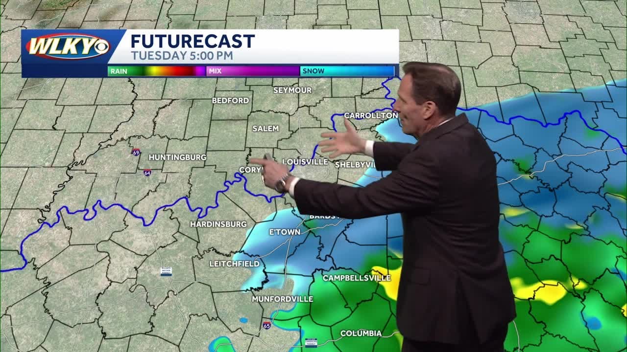 Light snow & rain expected Tuesday afternoon
