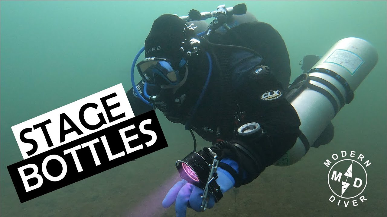 Stage Bottle Setup for Rec or Technical Scuba Diving - Reduntant Air Supplies - Modern Diver Channel