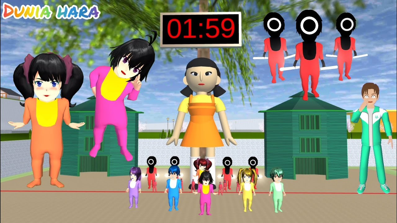 Baby Titan Celine Dalam Bahaya | Yuta Mio Panik 😱| Bayi Squid Game Raksasa | Sakura School Simulator