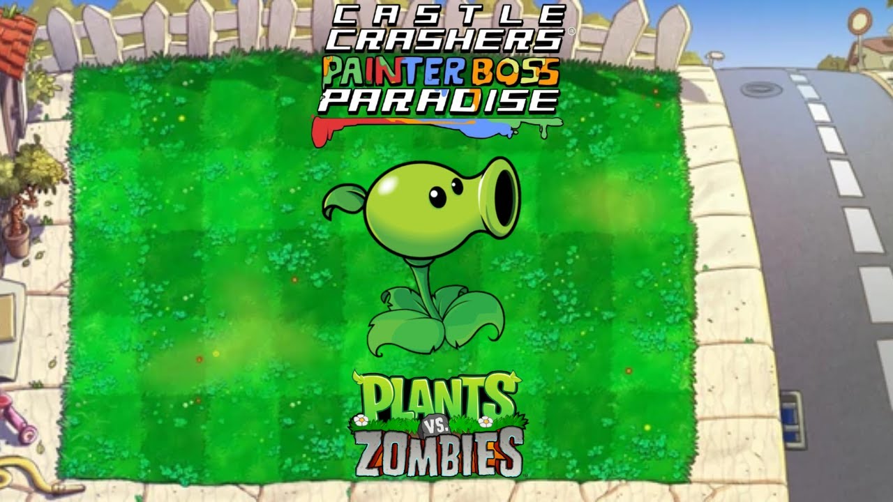 Castle Crashers Painter Boss Paradise DLC Playing as Peashooter Full game