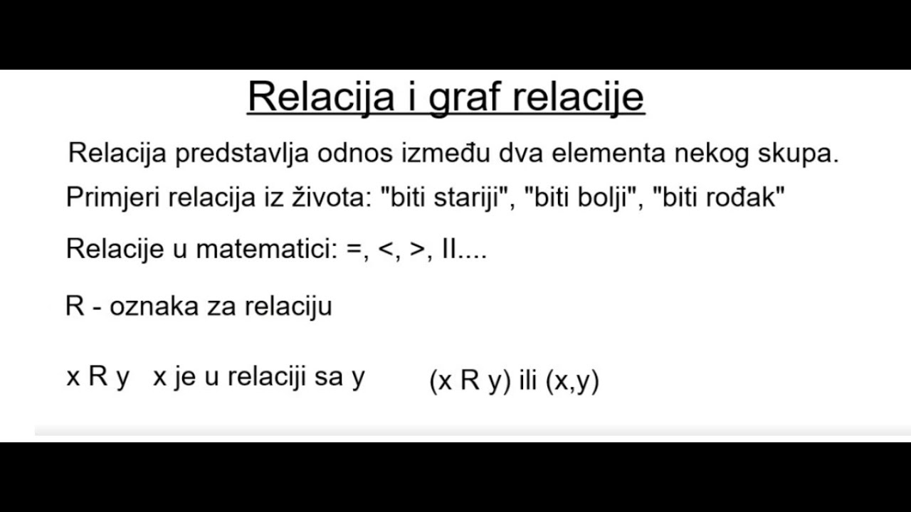 Relacija i graf relacije