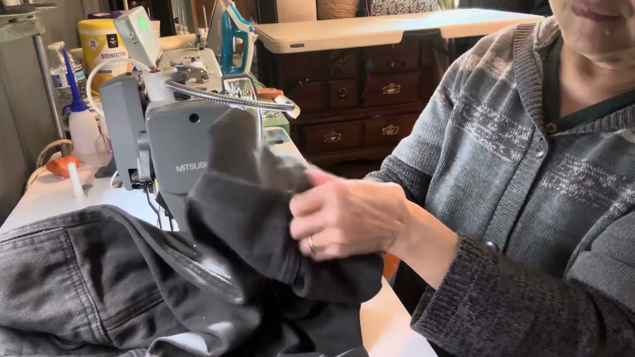Hmong: alterations. How to shorten women jeans/ ntxav nceg nrig quas puj 7-27-2024