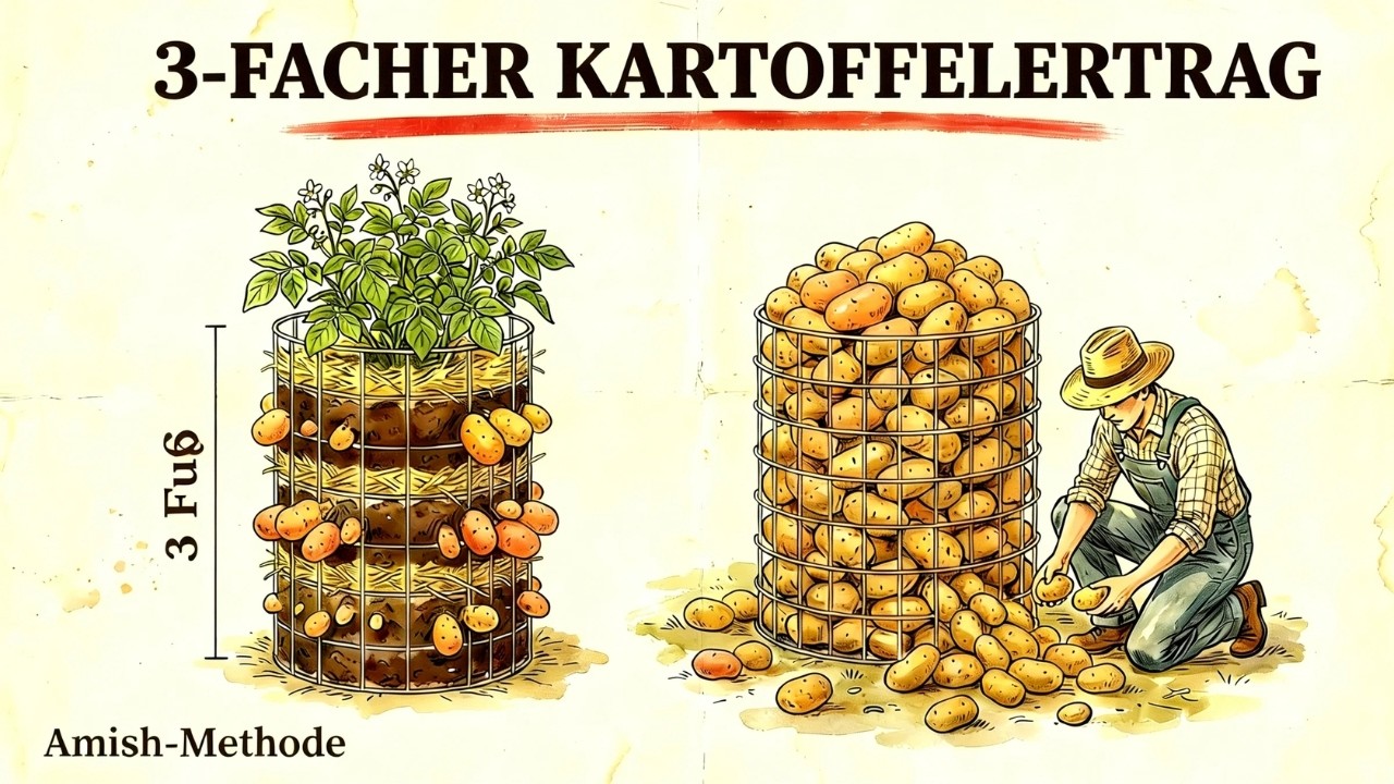 2 Quadratfuß ernähren eine Familie! Amish-Kartoffel-Geheimnis gelüftet