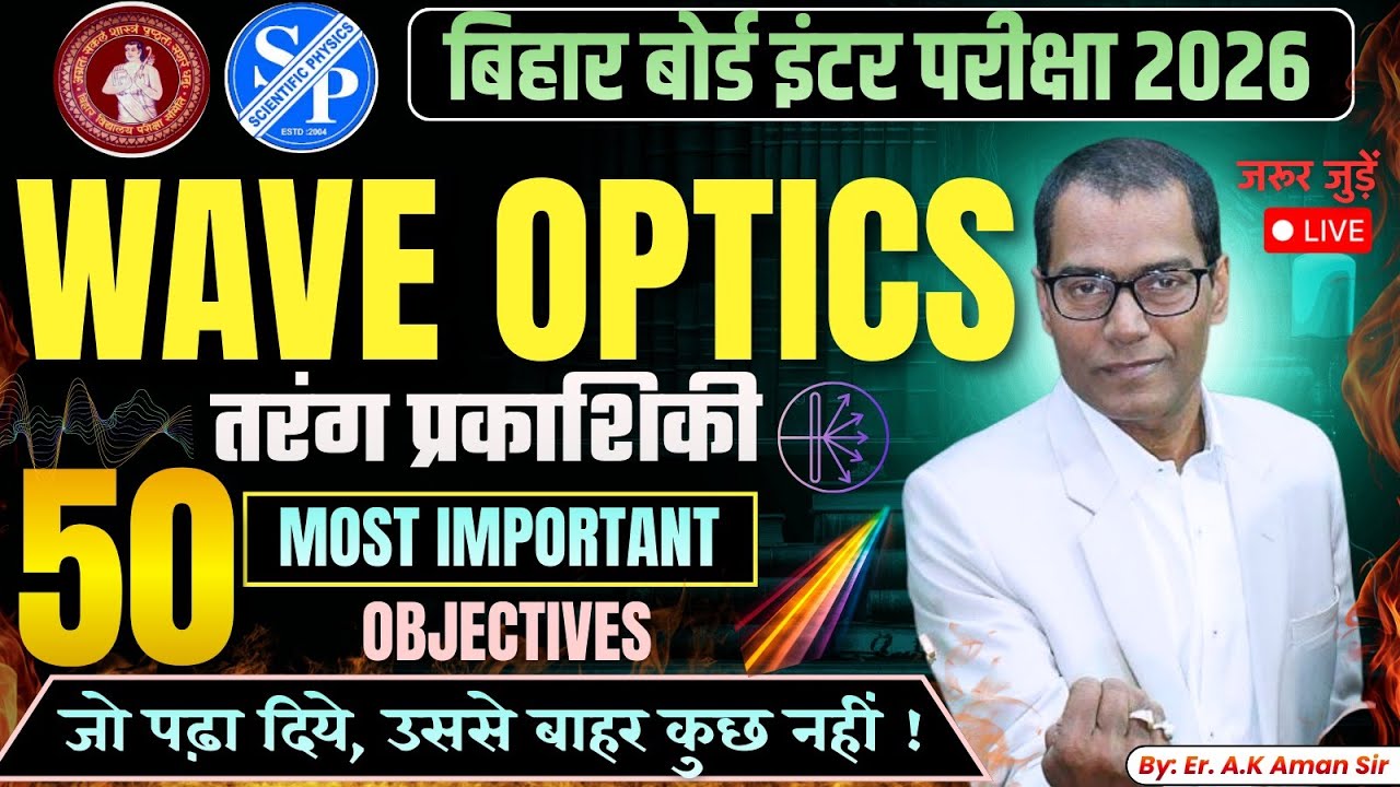 WAVE OPTICS || 𝐂𝐥𝐚𝐬𝐬 𝟏𝟐 || 50+VVI OBJECTIVE | AMAN SIR | जो पढ़ा दिये - उससे बाहर कुछ नहीं ! #physics
