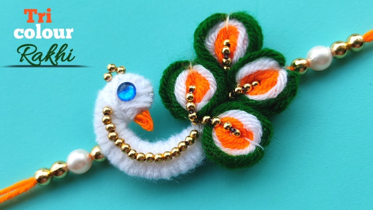 Independence day craft/republic day craft/Diy Indian Tricolour Rakhi/Rakhi making for competition