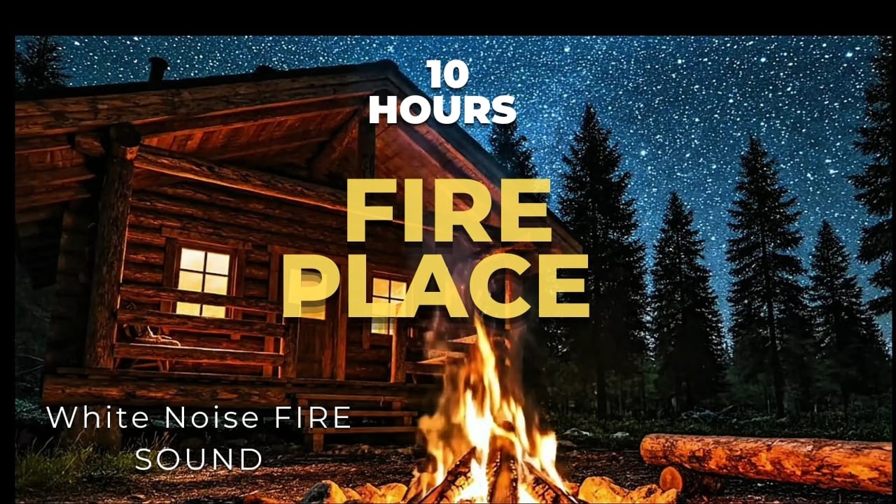 10 Hours of Gentle Fireplace Crackling for Instant | Deep Relaxation and Sleep Aid