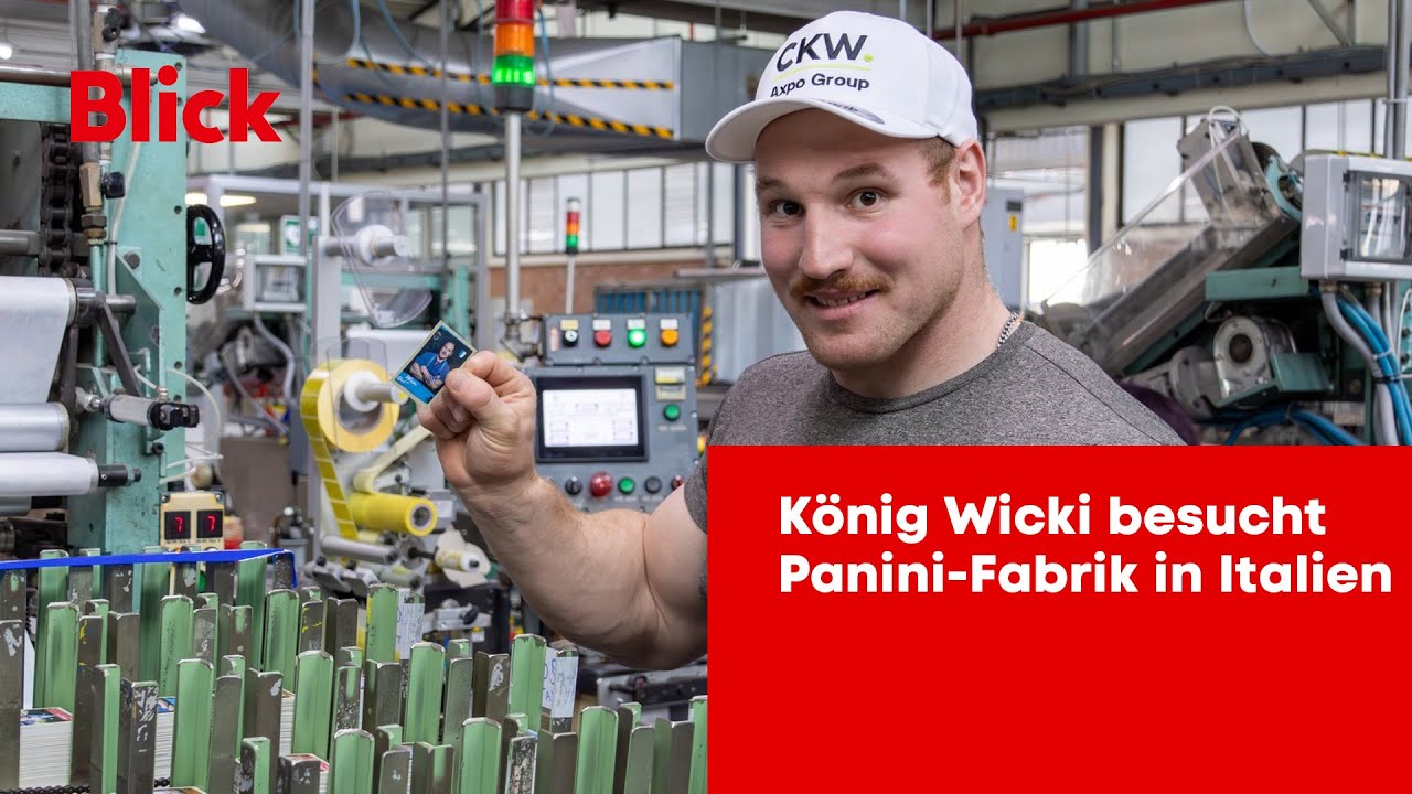 König Wicki besucht Panini-Fabrik in Italien