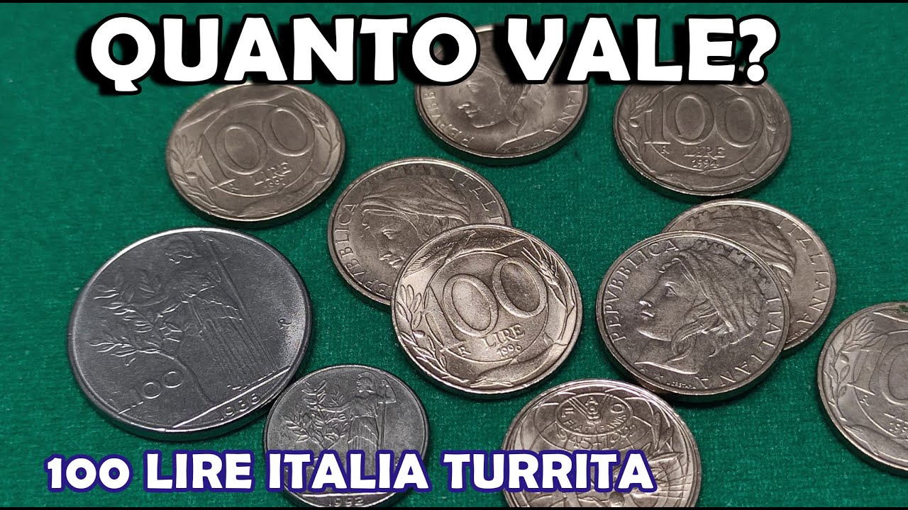 100 Lire 1993 - 1999 Italia Turrita - Quanto Vale? Valore della Moneta, Monete Vecchie Lire Piccole