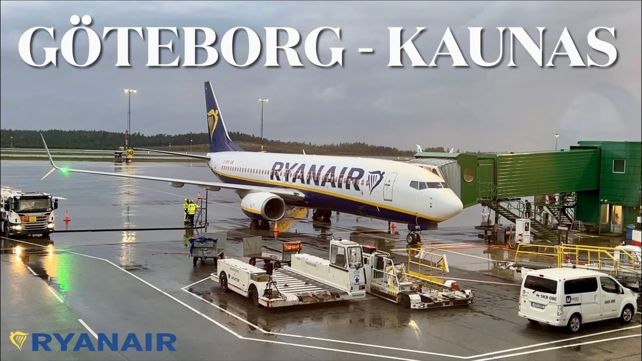 Flying Ryanair from Göteborg, Sweden to Kaunas, Lithuania 