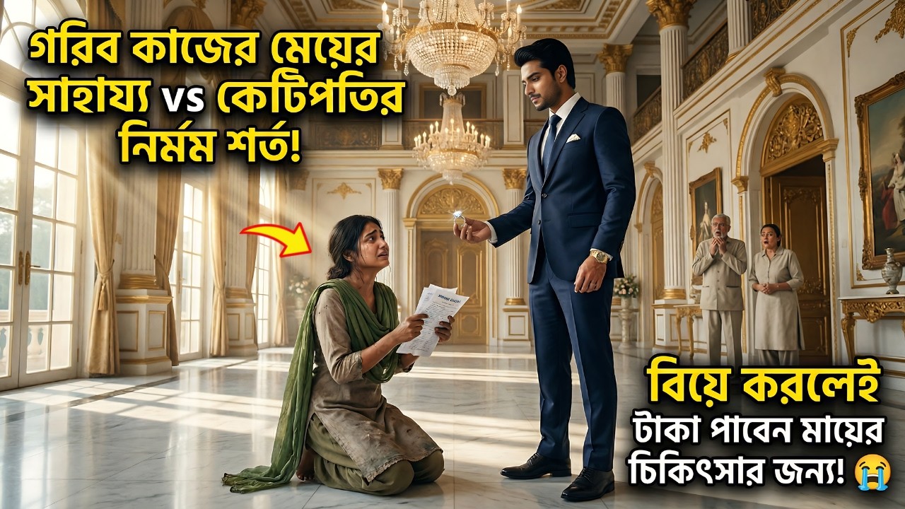 গরিব কাজের মেয়ের সাহায্যের বদলে কোটিপতির ভয়ংকর শর্ত… কেঁদে উঠল মানবতা! 😭Bangla Moral Story