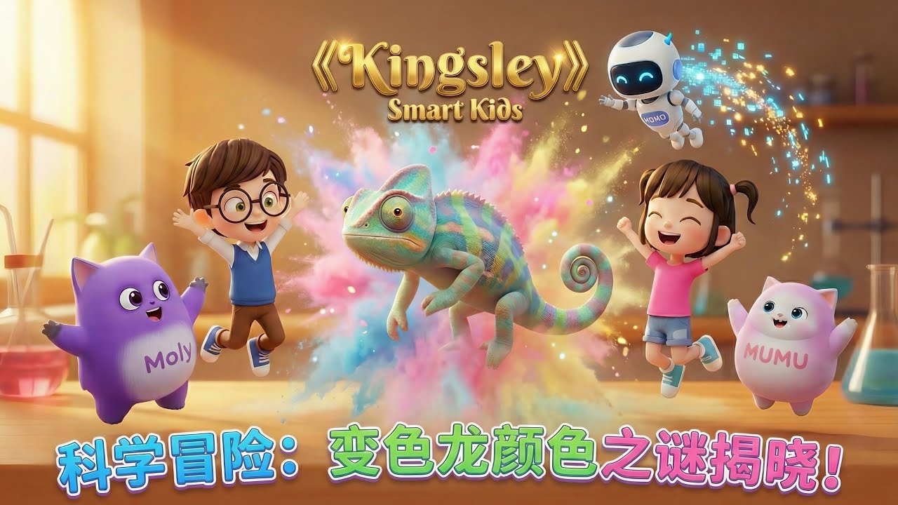 探索科学：变色龙的秘密与神奇皮肤 | @KingsleySmartKids