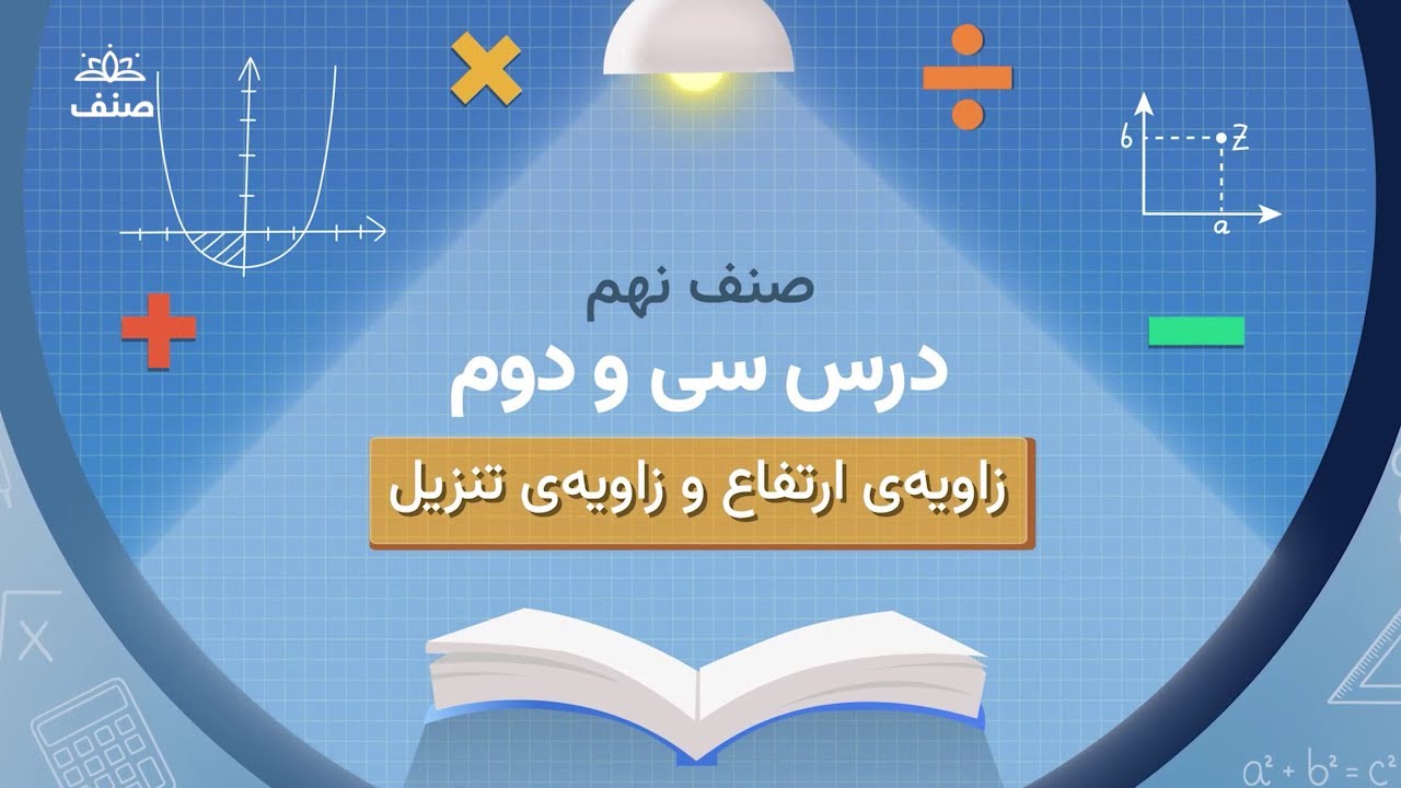 صنف - ریاضی صنف نهم  - درس ۳۲: زوایای میل، ارتفاع و تنزیل