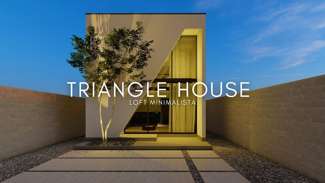 LOFT MINIMALISTA DE 5X9 METROS - TRIANGLE HOUSE
