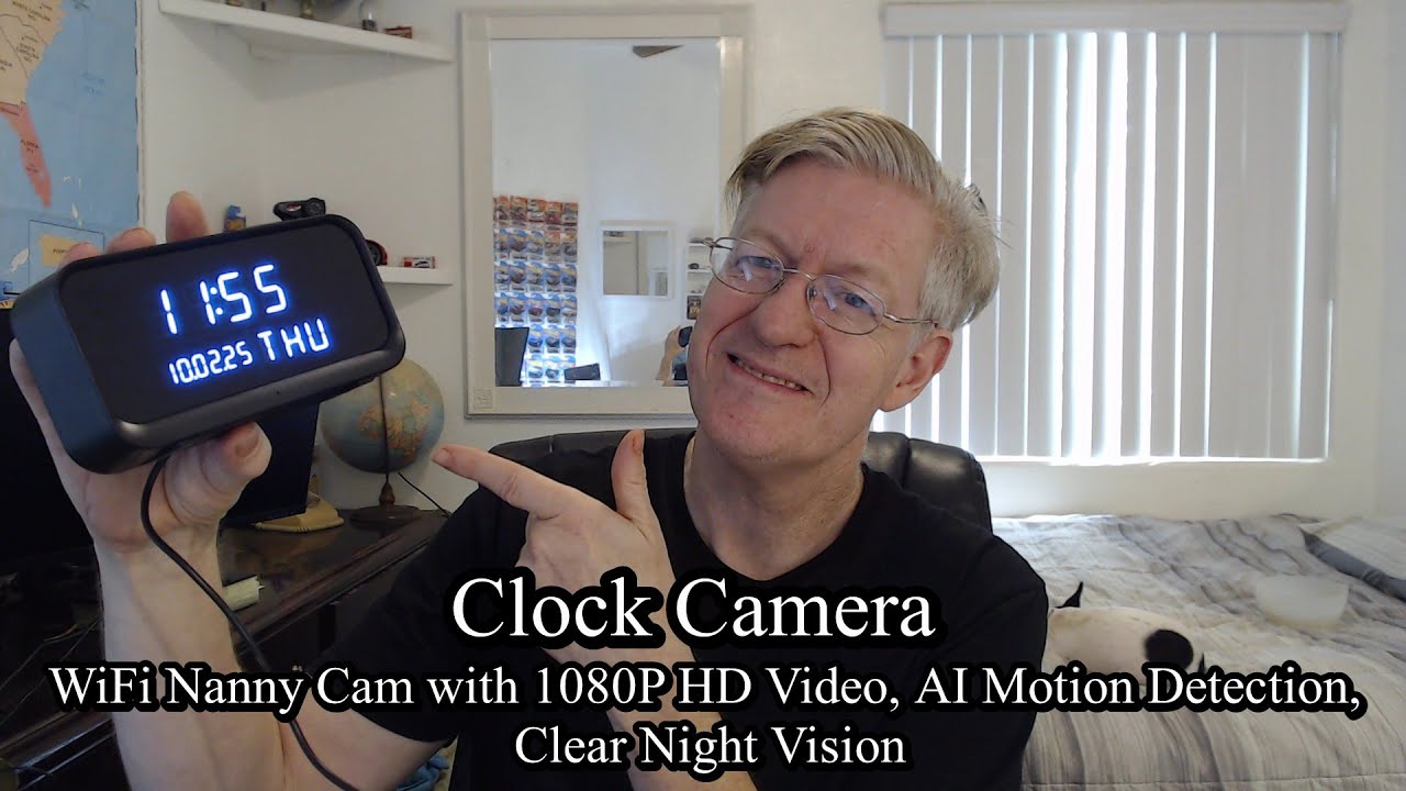 Clock Camera - WiFi Nanny Cam with 1080P HD Video, AI Motion Detection, Clear Night Vision