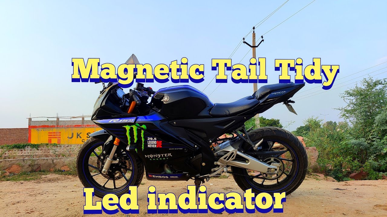 Yamaha R15M Megnatic Tail tidy Installation. R15m led indicator installed. 👍👍👍#yamaha #r15m #r15v4