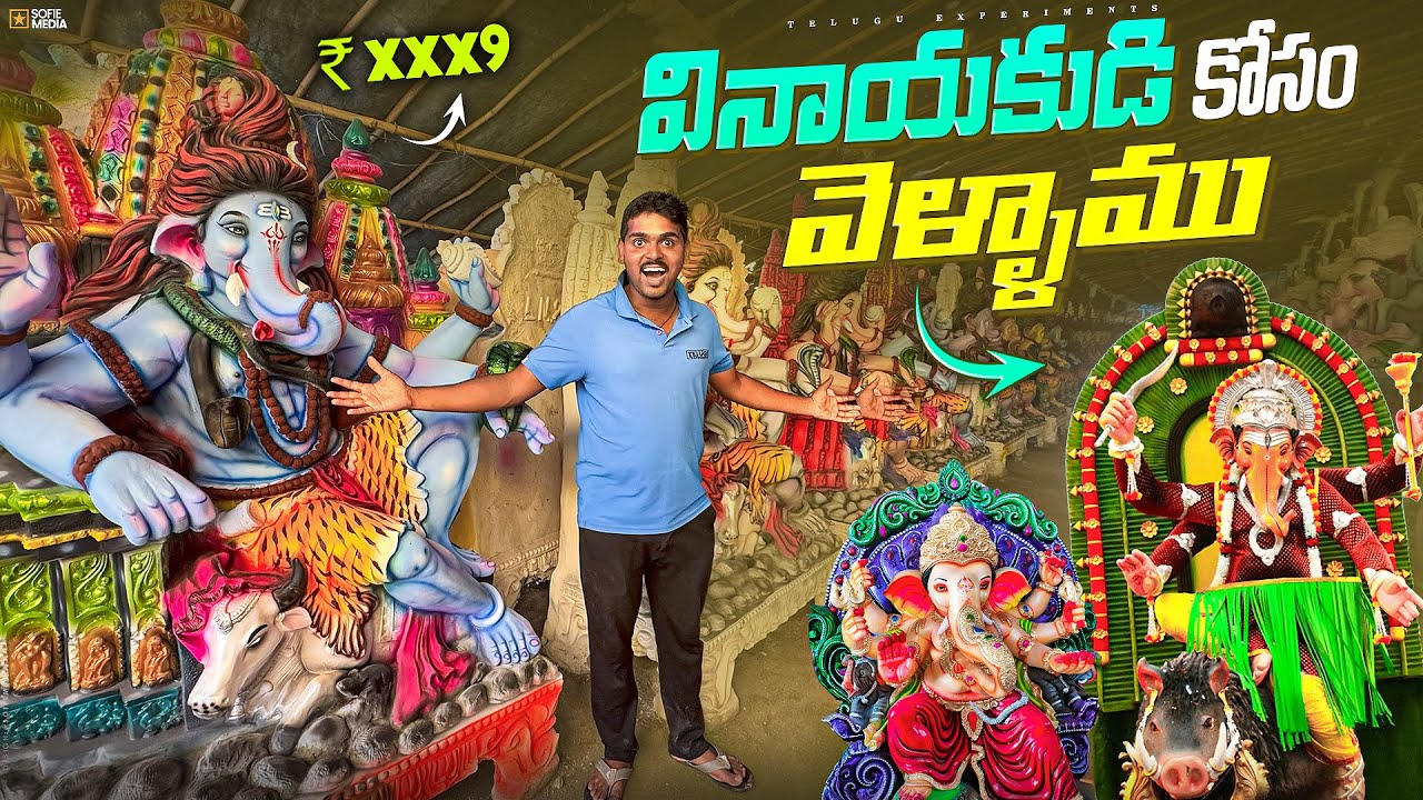 వినాయకుడి విగ్రహాల కోసం వెళ్ళాము 😍🔥 Telugu Experiments Vlogs