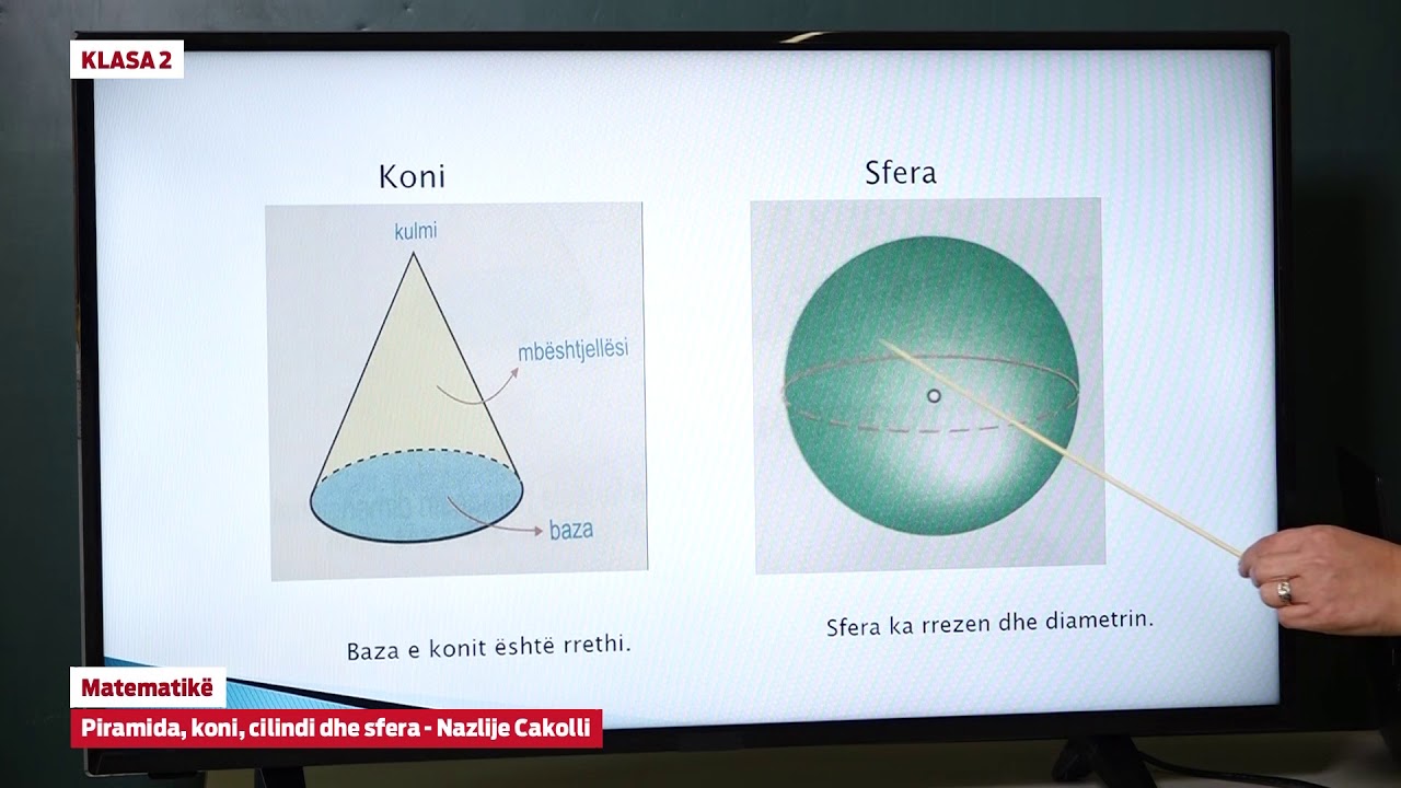 e Mesimi Klasa 2 - 2162 Matematikë - Piramida, koni, cilindi dhe sfera