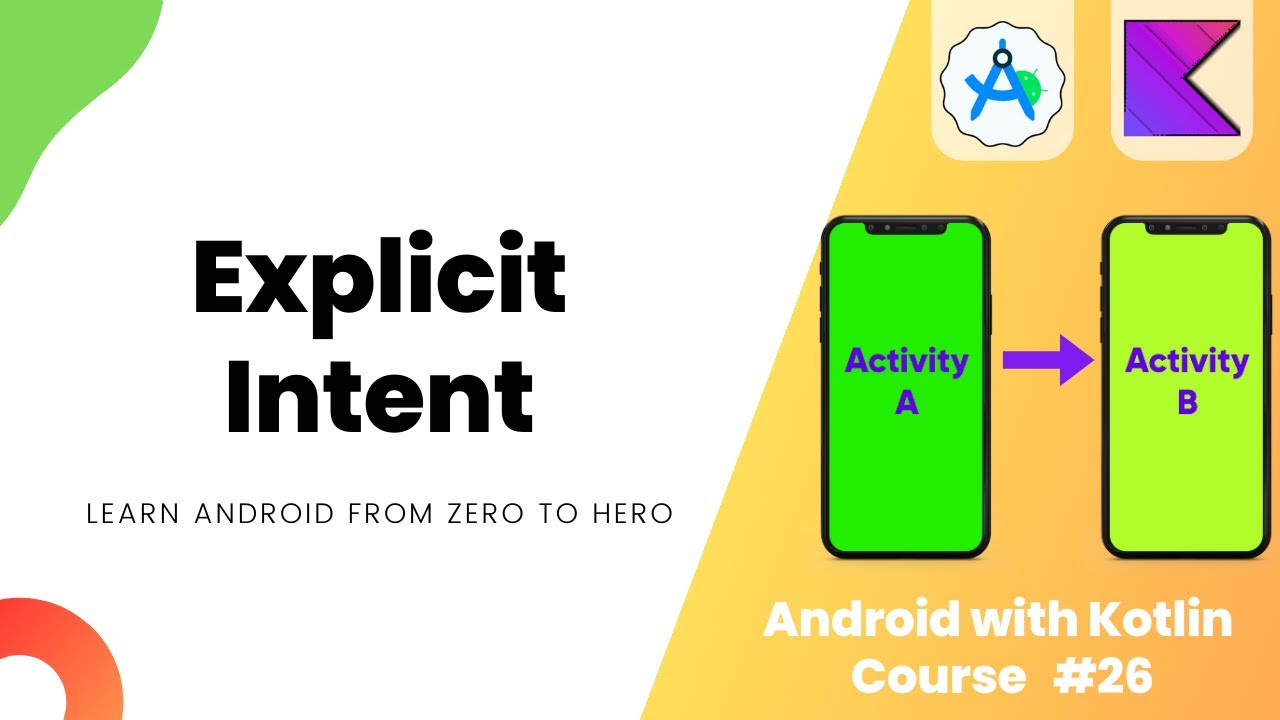 Explicit Intents in Android - Learn Android from Zero #26 #androidstudio