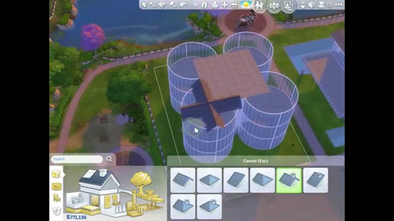 The Sims 4: Building Round Rooms + CC Rounded 