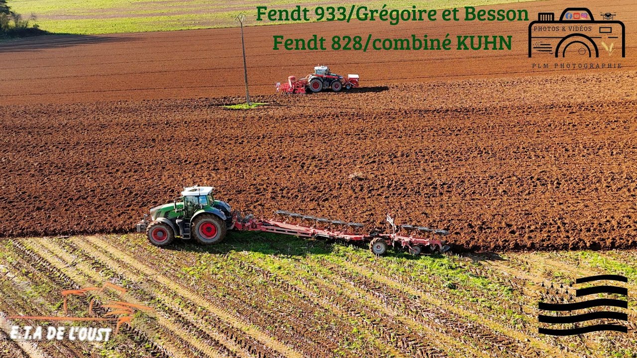 L'ETA de L'Oust aux semis de blé 2025 🌾 🟢🔴 Fendt 933/Fendt 828/Kuhn/Grégoire et Bésson 🔴⚫️