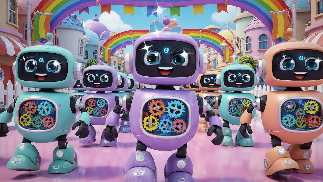 Cuatro Pequeños Robots de Juguete | Canciones Infantiles de Robots y Números